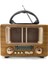 Küçük Mini Boy Retro Ahşap Tasarım Bluetooth Hoparlörlü Radyo – Fm/am Destekli, Şarjlı ve Taşınabilir Radyo NS-8108 (5047) 1
