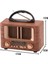 Küçük Mini Boy Retro Ahşap Tasarım Bluetooth Hoparlörlü Radyo – Fm/am Destekli, Şarjlı ve Taşınabilir Radyo NS-8108 (5047) 5