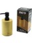 Yuvarlak Ahşap Bambu Sıvı Sabunluk Siyah Plastik Pompa Çap: 8cm - Y: 11CM (5047) 1