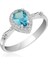 Gümüş Turkuaz Damla Taşlı Kadın Yüzük 1