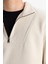 Boxy Fit Dik Yaka Yarım Fermuarlı Polar Sweatshirt E8632AX25WN 5