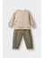 Erkek Bebek 2'li Takım Kadife Baskılı Sweatshirt Pantolon F7594A525WN 4