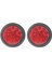2pcs 12V-24V 16LED Araç Yuvarlak Kırmızı Talilli Lames Arka Sis Fren Durdur Fren Kamyon Römork Kamyonu Için Ters Lamba Çalışıyor (Yurt Dışından) 1