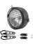 Retro Vintage Motorcycle Universal Yan Mount 35W 6.5 Inç Şeffaf Far Cafe Racer ile Grille + Braket Kiti (Yurt Dışından) 1