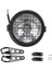 Retro Vintage Motorcycle Universal Yan Mount 35W 6.5 Inç Şeffaf Far Cafe Racer ile Grille + Braket Kiti (Yurt Dışından) 2