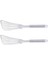 Balık Spatulası, 2'li Paket Paslanmaz Çelik Balık Çevirici, Fırçalanmış Paslanmaz Saplı 12,5 Inç Mutfak Kurabiye Spatulası (Yurt Dışından) 2