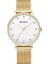 Altın Beyaz Curren Moda Izle Kadın Saatler Bayanlar Paslanmaz Çelik Bilezik Saatler Kadın Casio (Yurt Dışından) 1