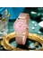 Pembe Yeni Crrju Yaratıcı Basit Kuvars Izle Kadın Çelik Hasır Elbise Saatler Kız Saat Casio (Yurt Dışından) 4