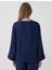 Lacivert Rahat Kesim Uzun Kollu V Yaka Dokuma Bluz 5