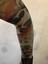 Çift Kol Giyilebilir Dövme Ateş Tribal Desenler Tattoo Sleeve 1