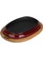 Döküm Oval Fajita Tabağı Kayın Servis Ahşabı Ölçü 12X19CM.-BORDO 2