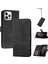 iPhone 13 Pro Max Kart Tutucu Yuvaları Bilek Kayışı Tpu Iç Koruyucu Stand Pu Deri Folyo Kapaklı Cüzdan Telefon Kılıfı (Yurt Dışından) 1