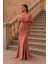 Yakasi Kat Detayli Maxi Boy Abiye ve Mezuniyat Elbisesi Pudra 582587 1