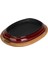 Döküm Oval Fajita Tabağı Kayın Servis Ahşabı Ölçü 26X19CM.-BORDO 2