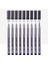 Pigmentli Teknik Çizim Kalemi Su Geçirmez Siyah 9'lu Set 0,05-0,8 mm Uç Kalınlıklarıyla 6