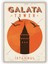 Galata Tower Istanbul Galata Kulesi Ahşap Poster 20X29 cm 1