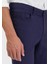 Lacivert Düz Dokuma Slim Fit Casual Keten Karışımlı Pantolon 3