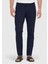 Lacivert Düz Dokuma Regular Fit Casual Pamuk Karışımlı Pantolon 2