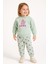 Kız Çocuk Kalp Desenli 3 Iplik Şardonlu Eşofman Takımı – Sweatshirt & Alt 10735Y 1