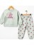 Kız Çocuk Kalp Desenli 3 Iplik Şardonlu Eşofman Takımı – Sweatshirt & Alt 10735Y 5