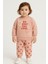 Kız Çocuk Kalp Desenli 3 Iplik Şardonlu Eşofman Takımı – Sweatshirt & Alt 10735K 3
