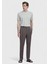 Açık Kahve Düz Kumaş Slim Fit Casual %100 Yün Pantolon 1