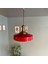 Açe Kırmızı Tekli Eskitme Uzun Tokmak Başlık Avize Retro Sarkıt Ofis Showroom Salon Mutfak Avizeleri 3