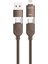 U17 Kahverengi 4-In-1, Type-C To Type-C And Ligthning -Usb Çoklu Değiştirilebilir Başlıklı 100CM - 85W Hızlı Şarj ve Data Kablosu 3