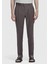 Açık Kahve Düz Kumaş Slim Fit Casual %100 Yün Pantolon 2