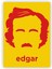Edgar Allan Poe Minimalist İllüstrasyon Ahşap Poster 20x29 cm 1