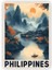 Philippines Filipinler Ahşap Poster 20x29 cm 1