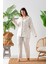 Uzun Kol Gömlek Yaka Kadın Pinterest Pijama Takımı - Mevsimlik Kadın Pijama- Büyük Beden 5