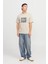Jack & Jones Jcotarmac Camo Front Tee Ekru Erkek Kısa Kol T-Shirt 9