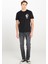 Regular Fit Grafik Bas Siyah Erkek Kısa Kol T-Shirt 8