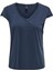 ONLHANNAH S/S V-NECK TOP Lacivert Kadın Kısa Kol T-Shirt 13