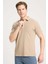 Polo Yaka T-shirt Bej Erkek Kısa Kol T-Shirt 15