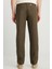 Keten Chino Pantolon Haki Erkek Pantolon 11