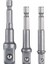 Hex Plus Lokma Adaptörü 3 Parça Set 1/4-3/8-1/2 mm DMX4712 1
