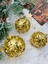 Yılbaşı Çam Ağacı Süsü Gold Altın Pullu Top Süs 8 cm 3 Lü Paket Cici Top 4