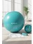 65 cm Pilates Topu Şişirme Pompası ve 20 cm Denge Topu Seti Egzersiz Topu 65CM Plates Seti Turkuaz 3