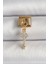 Bfs 316L Çelik Gold Renk Sallantı Zirkon Taşlı Anahtar Model Nomination Charm 1