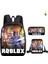 Roblox Öğrenci Okul Çantası Ilkokul ve Ortaokul Öğrencileri Sırt Çantası Üç Parçalı Set (Yurt Dışından) 1
