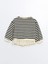 Lcw Kids Siyah Bisiklet Yaka Çizgili Kız Bebek Sweatshirt 2