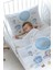 Organik Baskılı Bebek Boy (100X150) Yorgan Seti - For Baby Serisi - Mavi Büyük Balonlu Fil 2