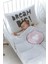 Organik Baskılı Bebek Boy (100X150) Yorgan Seti - Pure Baby Serisi - Pembe Kalpli Balon 2
