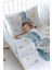 Organik Baskılı Bebek Boy (100X150) Yorgan Seti - For Baby Serisi - Hortumda Uyuyan Pembe Fil 2