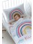 Organik Baskılı Bebek Boy (100X150) Yorgan Seti - For Baby Serisi - Pembe Gökkuşağı 2
