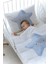 Organik Baskılı Bebek Boy (100X150) Yorgan Seti - Pure Baby Serisi - Pofuduk Mavi Yıldız 2