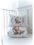 Organik Baskılı Bebek Boy (100X150) Yorgan Seti - For Baby Serisi - Ayda Uyuyan Ayı 3
