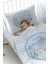 Organik Baskılı Bebek Boy (100X150) Yorgan Seti - For Baby Serisi - Mavi Sallanan At 2
